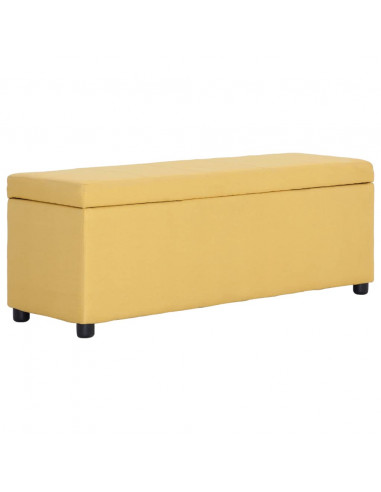 Panca con Vano Portaoggetti 116 cm Gialla in Poliestere