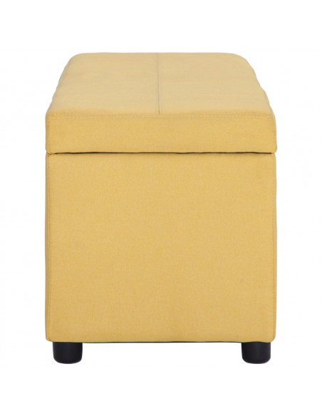 Panca con Vano Portaoggetti 116 cm Gialla in Poliestere