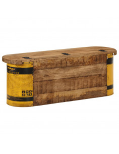 Panca Portaoggetti/Credenza 120x30x40cm Legno Massello Recupero 2