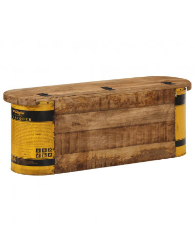 Panca Portaoggetti/Credenza 120x30x40cm Legno Massello Recupero