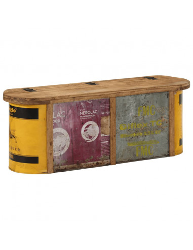 Panca Portaoggetti/Credenza 120x30x40cm Legno Massello Recupero