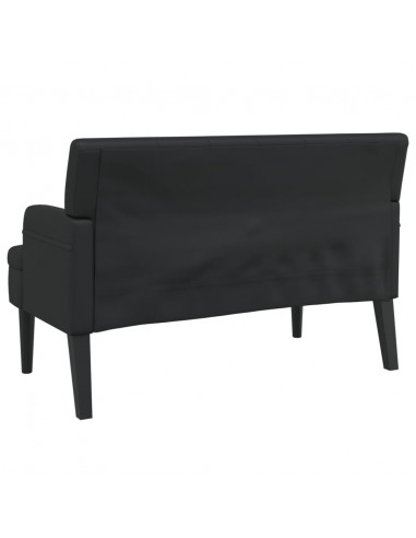 Panca con Schienale Nera 112x65,5x75 cm in Similpelle