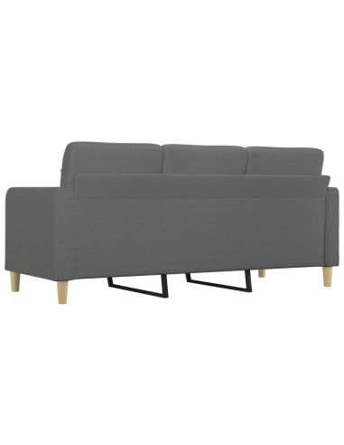 Divano a 3 Posti Grigio Chiaro 180 cm in Tessuto