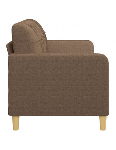 Divano a 3 Posti Marrone 180 cm in Tessuto