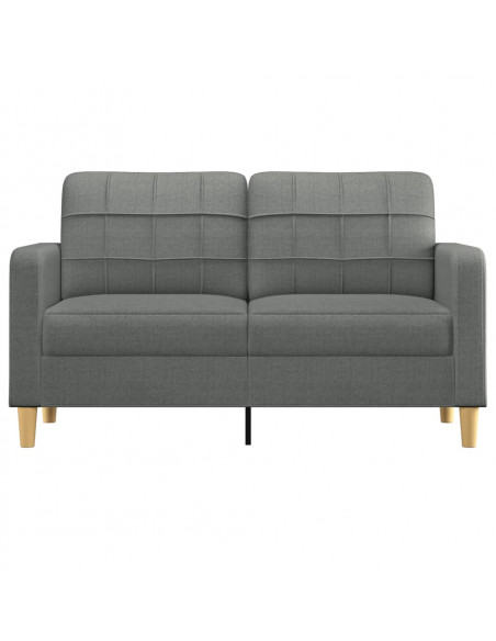 Divano a 2 Posti Grigio Scuro 140 cm in Tessuto
