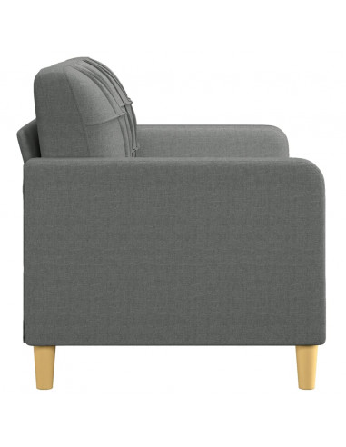 Divano a 2 Posti Grigio Scuro 140 cm in Tessuto