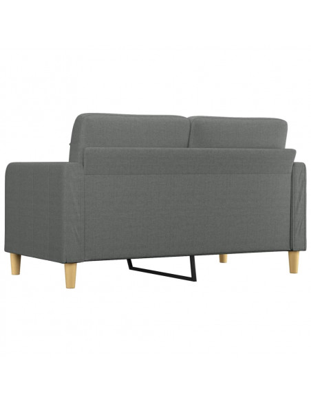 Divano a 2 Posti Grigio Scuro 140 cm in Tessuto