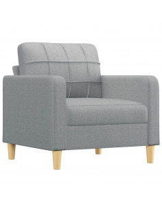 Poltrona Grigio Chiaro 60 cm in Tessuto 2