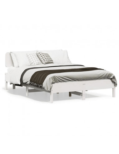 Giroletto senza Materasso Bianco 140x200 cm Legno Massello Pino