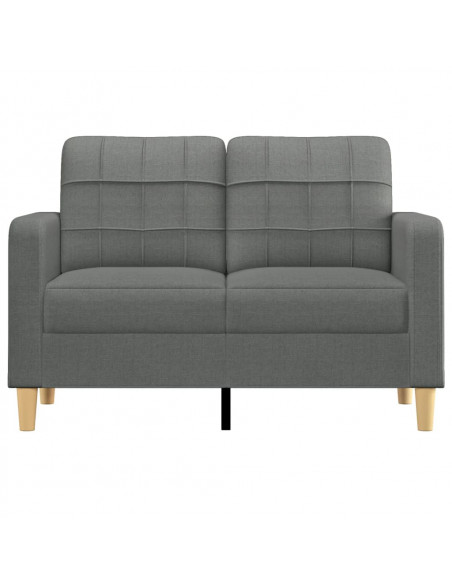 Divano a 2 Posti Grigio Scuro 120 cm in Tessuto