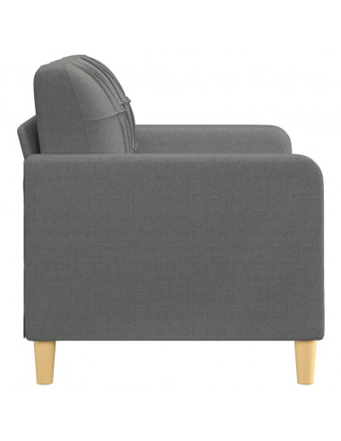 Divano a 2 Posti Grigio Scuro 120 cm in Tessuto
