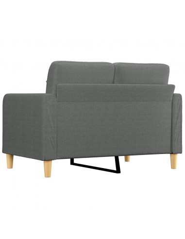Divano a 2 Posti Grigio Scuro 120 cm in Tessuto