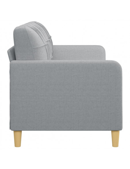 Divano a 3 Posti Grigio Chiaro 180 cm in Tessuto
