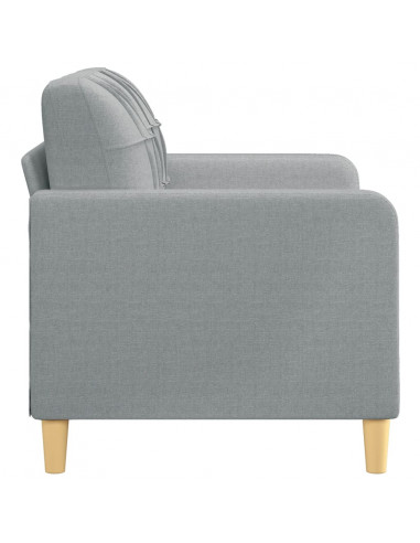Divano a 2 Posti Grigio Chiaro 120 cm in Tessuto