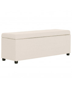 Panca con Vano Portaoggetti 116 cm Crema in Poliestere 2