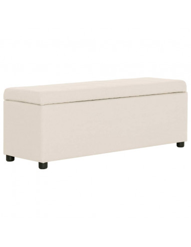 Panca con Vano Portaoggetti 116 cm Crema in Poliestere