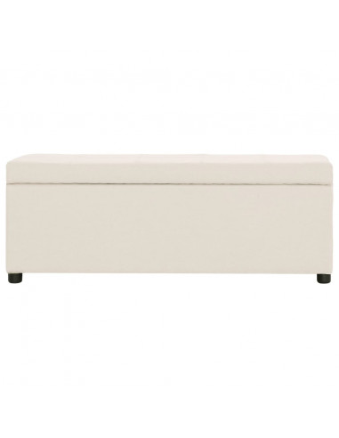 Panca con Vano Portaoggetti 116 cm Crema in Poliestere