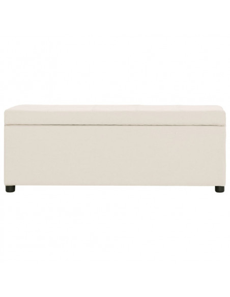 Panca con Vano Portaoggetti 116 cm Crema in Poliestere