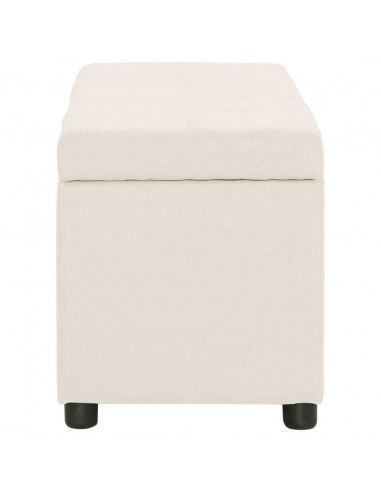 Panca con Vano Portaoggetti 116 cm Crema in Poliestere