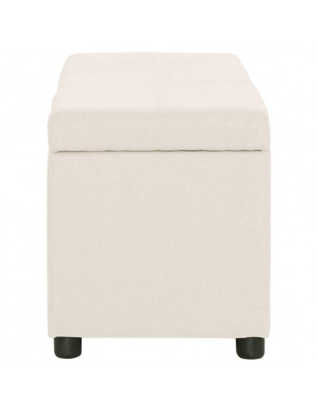 Panca con Vano Portaoggetti 116 cm Crema in Poliestere