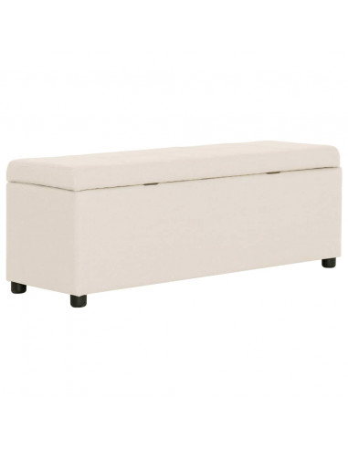 Panca con Vano Portaoggetti 116 cm Crema in Poliestere