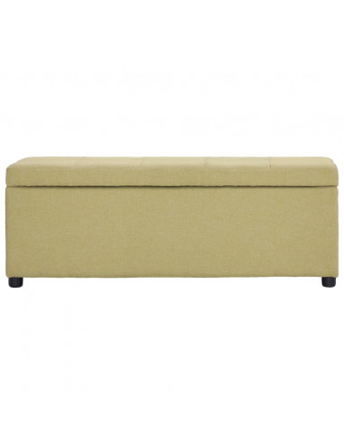 Panca con Vano Portaoggetti 116 cm Verde in Poliestere