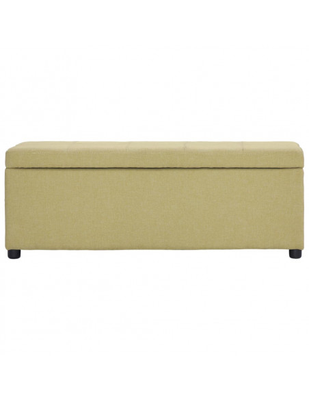 Panca con Vano Portaoggetti 116 cm Verde in Poliestere