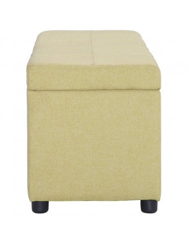 Panca con Vano Portaoggetti 116 cm Verde in Poliestere