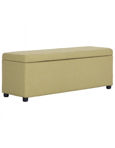 Panca con Vano Portaoggetti 116 cm Verde in Poliestere
