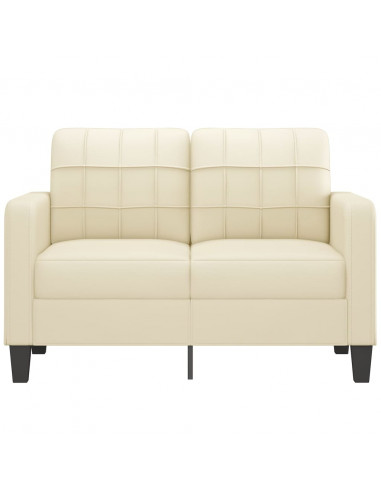 Divano a 2 Posti Crema 120 cm in Similpelle