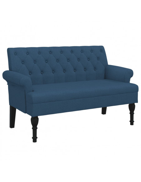 Panca con Schienale Blu 120x62x75,5 cm in Tessuto