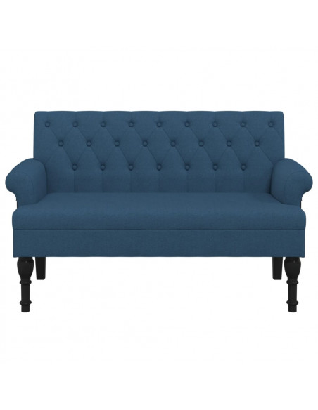 Panca con Schienale Blu 120x62x75,5 cm in Tessuto