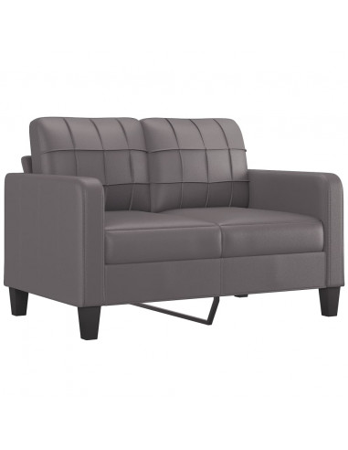 Divano a 2 Posti Grigio 120 cm in Similpelle