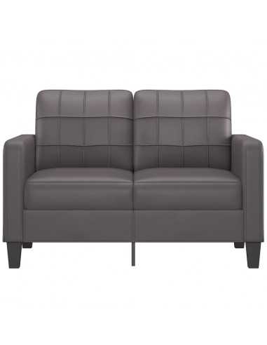 Divano a 2 Posti Grigio 120 cm in Similpelle