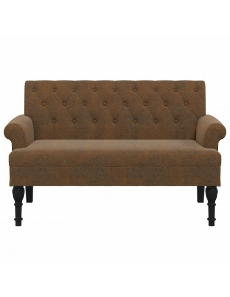 Panca con Schienale Marrone 120x62x75,5 cm in Scamosciato