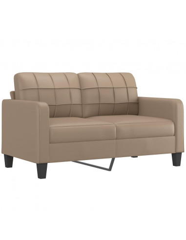 Divano a 2 Posti Cappuccino 140 cm in Similpelle