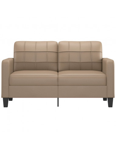 Divano a 2 Posti Cappuccino 140 cm in Similpelle