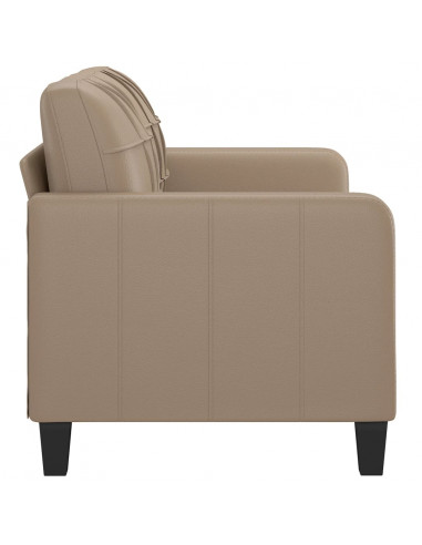 Divano a 2 Posti Cappuccino 140 cm in Similpelle