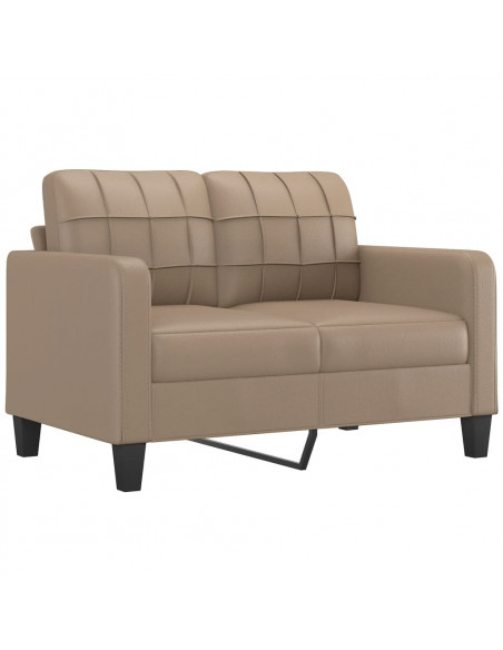 Divano a 2 Posti Cappuccino 140 cm in Similpelle