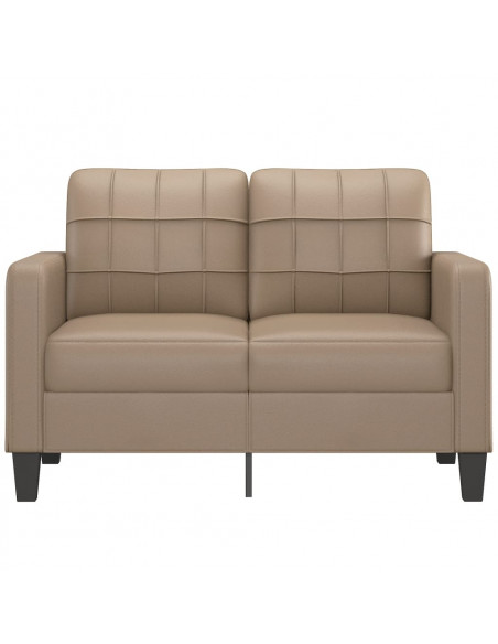 Divano a 2 Posti Cappuccino 140 cm in Similpelle