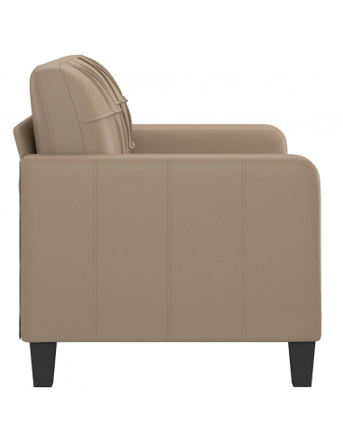 Divano a 2 Posti Cappuccino 140 cm in Similpelle