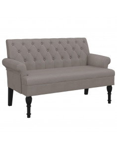 Panca con Schienale Tortora 120x62x75,5 cm in Tessuto 2