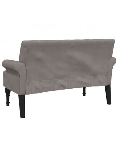 Panca con Schienale Tortora 120x62x75,5 cm in Tessuto