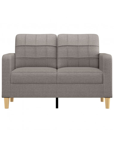 Divano a 2 Posti Tortora 120 cm in Tessuto