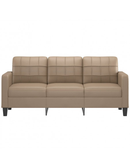Divano a 3 Posti Cappuccino 180 cm in Similpelle