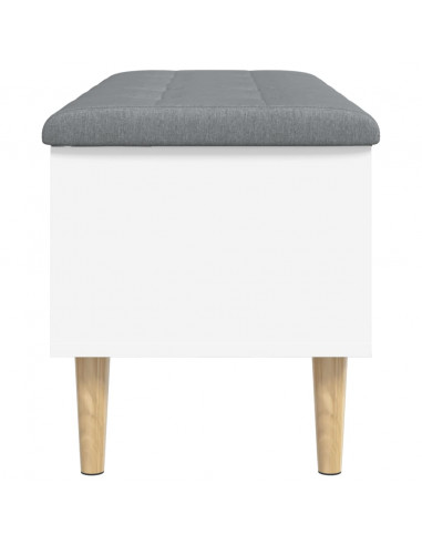 Panca Portaoggetti Bianca 102x42x46 cm in Legno Multistrato