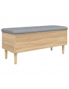 Panca Portaoggetti Rovere Sonoma 102x42x46 cm Legno Multistrato 2