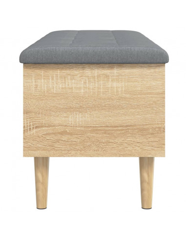 Panca Portaoggetti Rovere Sonoma 102x42x46 cm Legno Multistrato