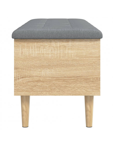 Panca Portaoggetti Rovere Sonoma 102x42x46 cm Legno Multistrato
