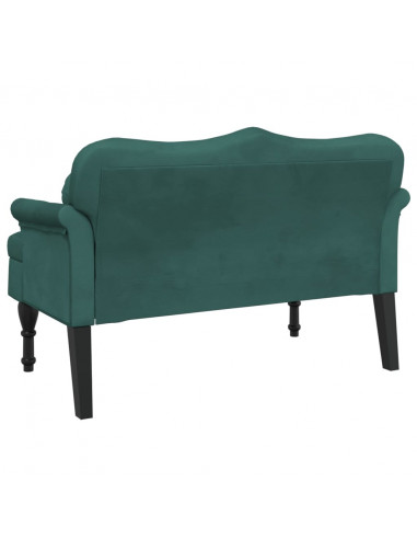 Panca con Cuscini Verde Scuro 120,5x65x75 cm in Velluto
